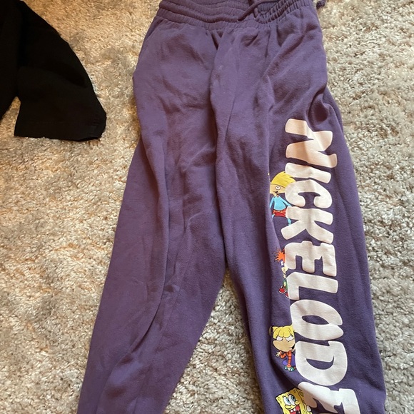 Nickelodeon Purple Kids Joggers - Picture 1 of 4